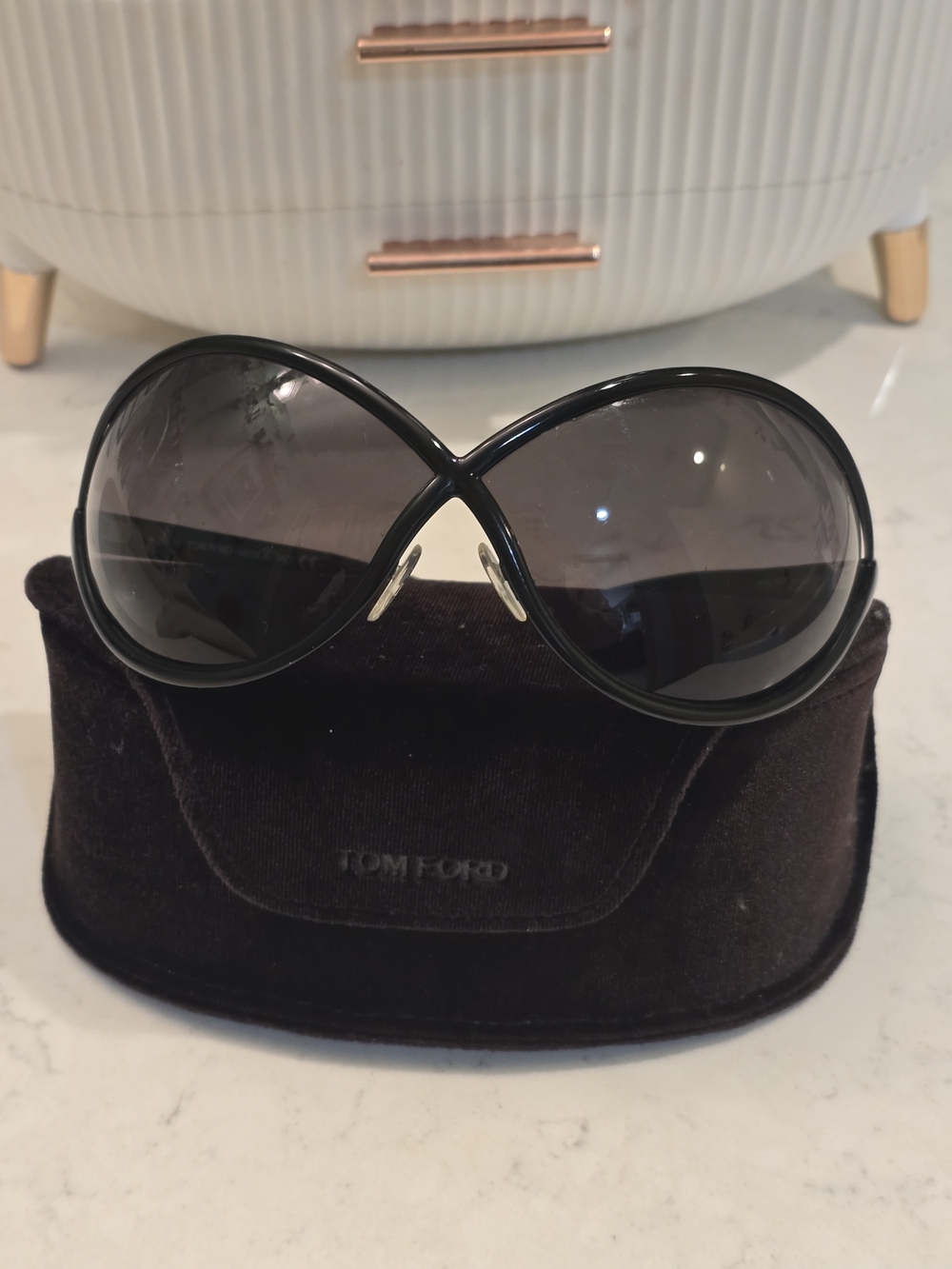 Tom Ford Women's Black Oversized Sunglasses